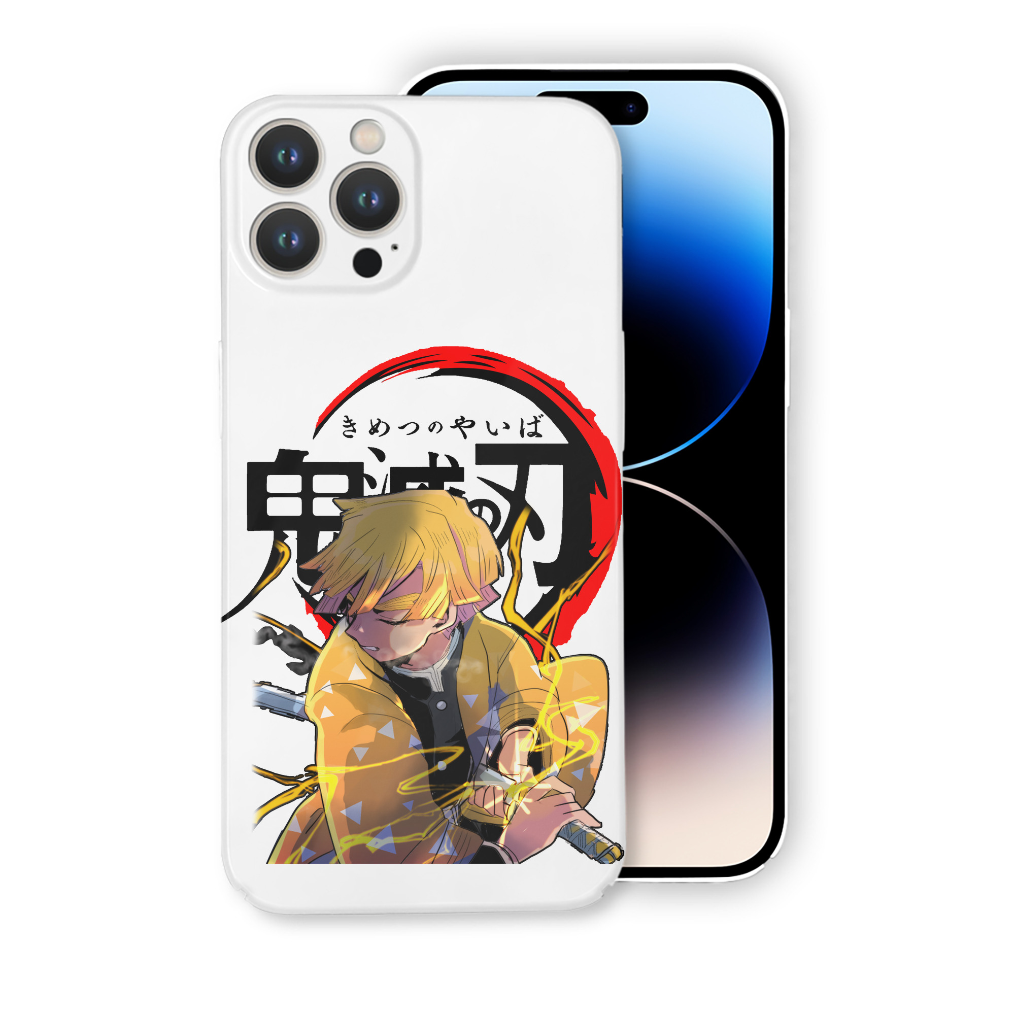 （画像用） 鬼滅の刃（きめつのやいば）我妻 善逸／あがつま ぜんいつ Agatsuma Zenitsu 【iPhone 14シリーズ対応】ハードケース